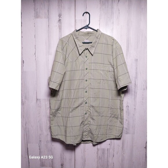 Under Armour Green Plaid Short Sleeve Button Up Shirt Size 3XL - Picture 1 of 5